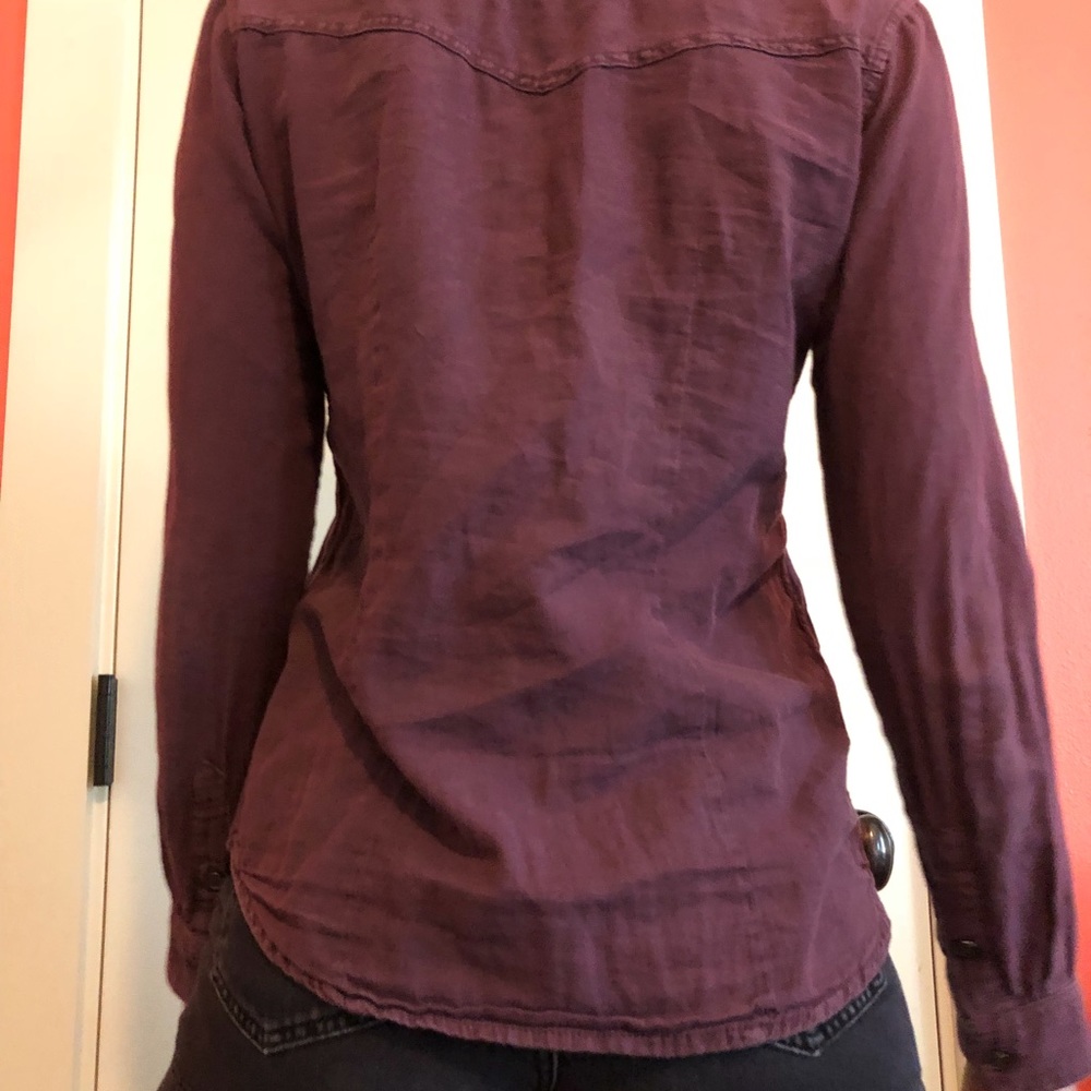 Maroon button down